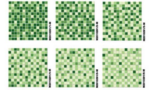 Mosaic Glass Tiles green color