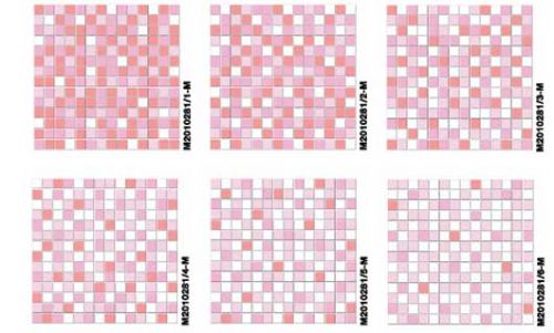 pink Mosaic Glass Tiles 