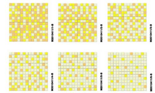 Mosaic Glass Tiles yellow color