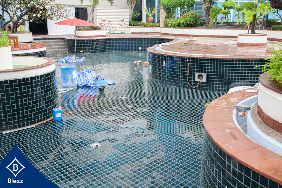 swimming pool tiles hotel